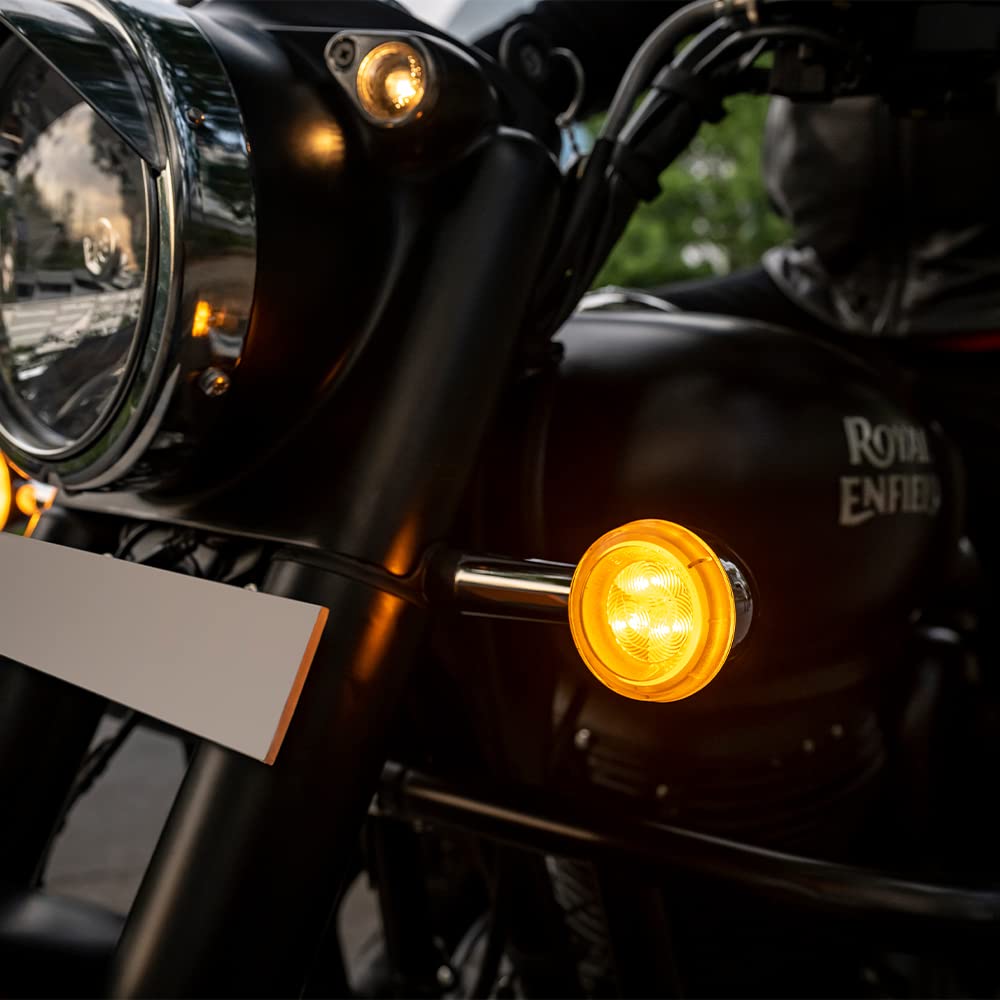 KXA00078 – Silver LED Indicators (Set of 4) for Royal Enfield All-New Classic 350 (J-Series)