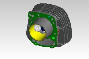 Royal Enfield KLJ00018/A black cylinder barrel with piston assembly for Classic Reborn, Meteor & Hunter 350