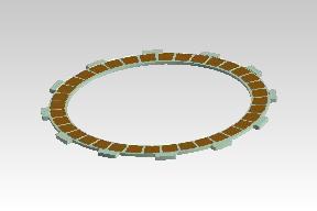 Royal Enfield 570436/C OEM clutch friction plate set 6‑plate for Classic 350/500 UCE