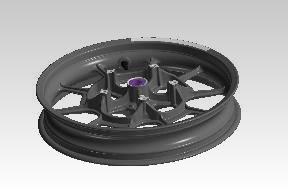 Royal Enfield RAJ00494 / RAJ00494/A – Front Rim Assembly with Sticker, Black – Hunter 350 (HNTR 350) 17 x 3.00 Front Wheel Rim