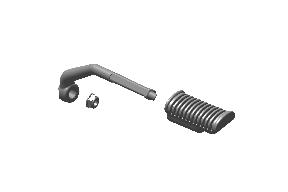 Royal Enfield 801619 RH Footrest Assembly Black for Classic/Bullet UCE