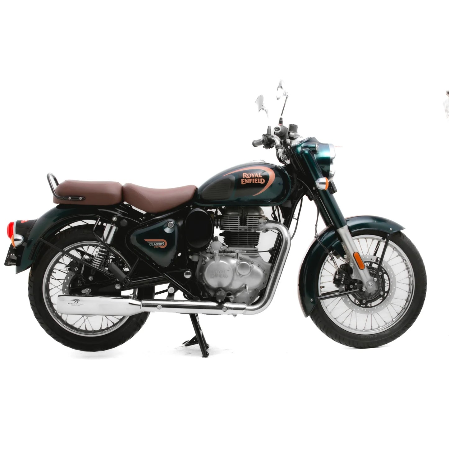 Red Rooster Performance Polestar Pro Exhaust for Royal Enfield Meteor 350 & Classic 350 Reborn Chrome Polish