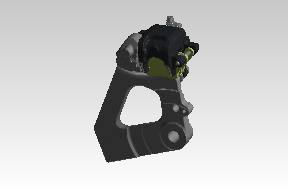 RAB00963/B rear brake caliper assembly for Royal Enfield Hunter 350 BS6 (rear disc caliper)