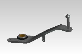 Continental GT 650 rear-set brake lever 148249 close-up