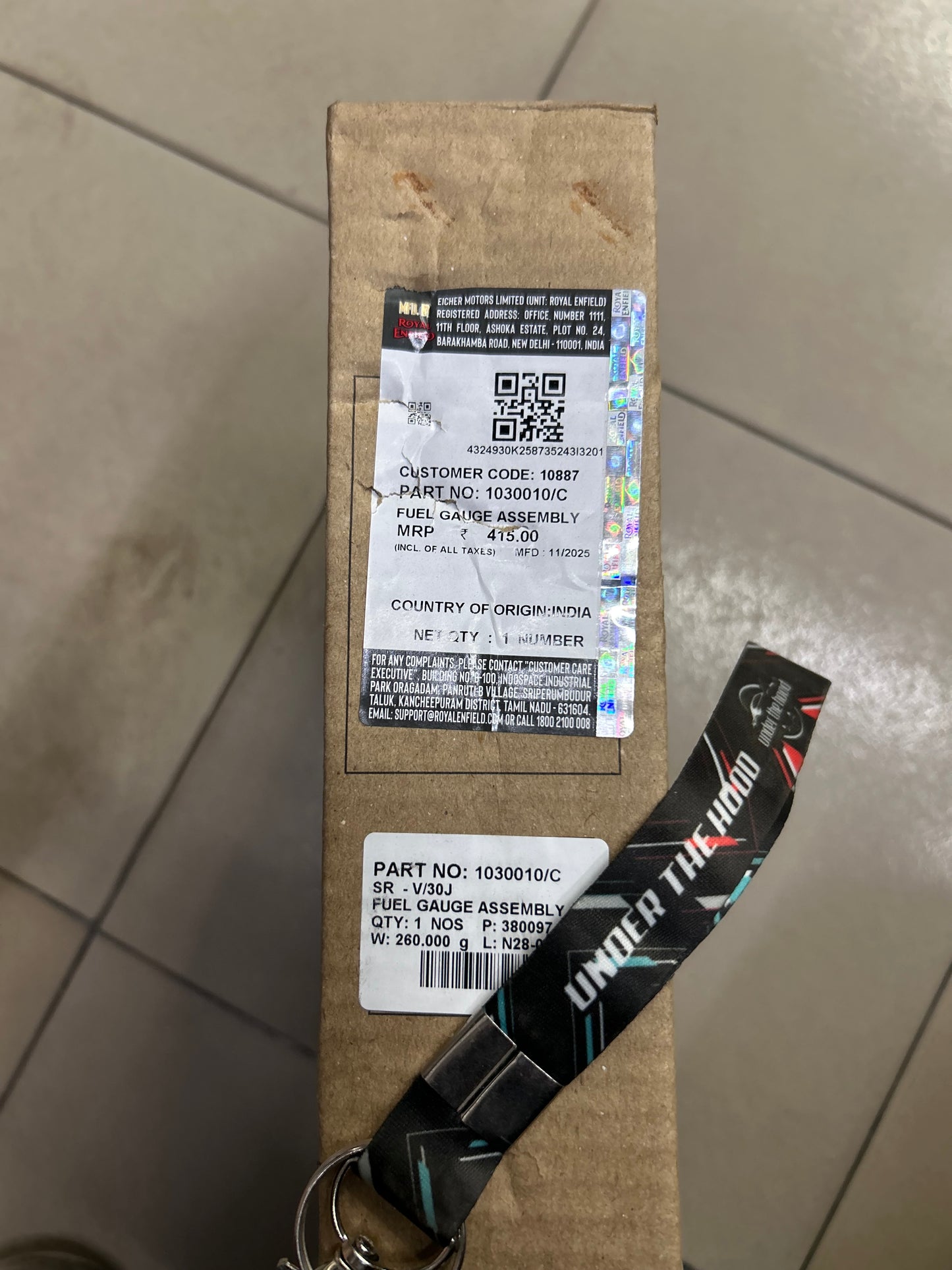 Royal Enfield 1030010/C fuel gauge assembly for Interceptor INT 650