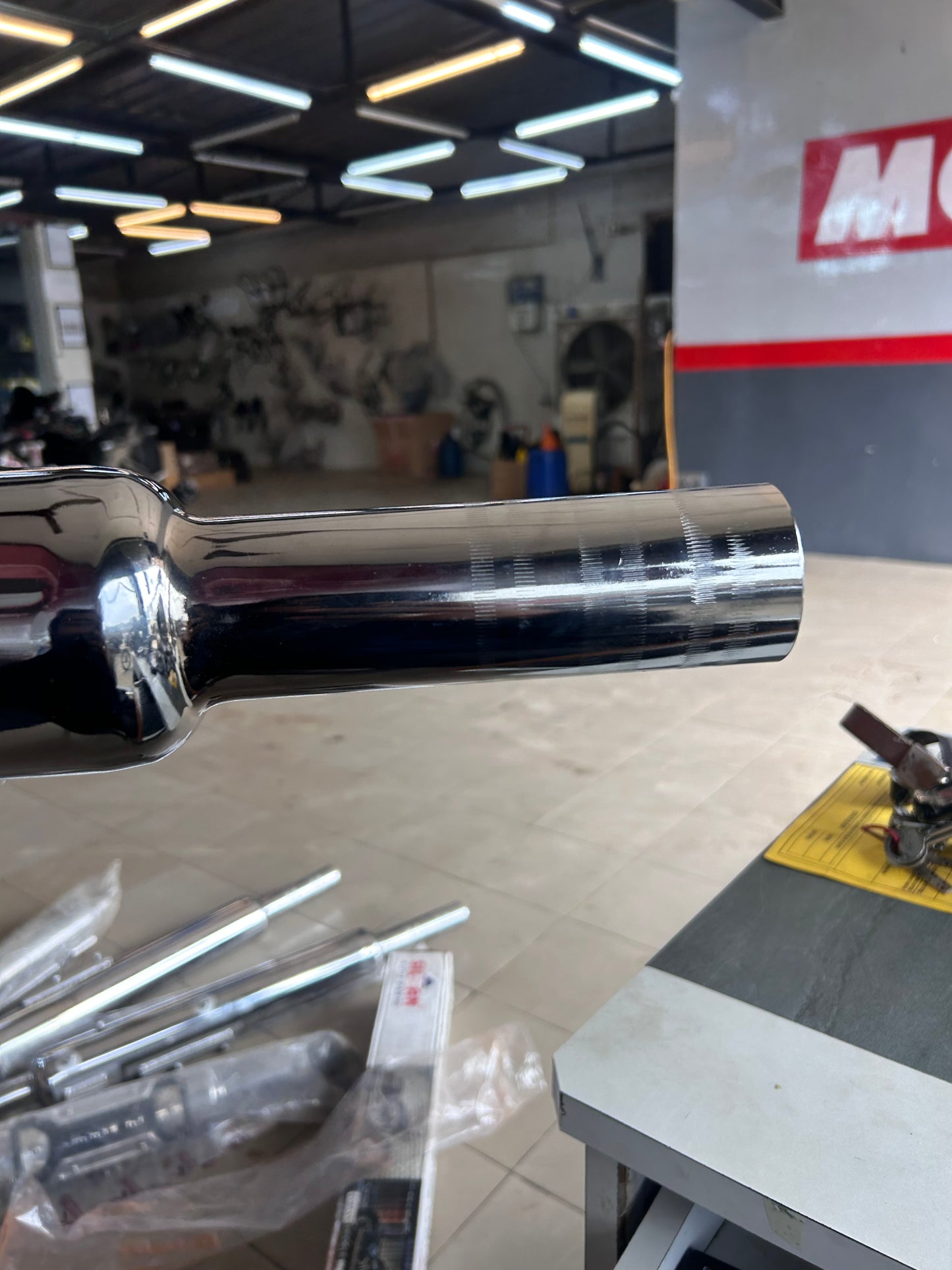 ilmen Short Punjab Silencer Big Mouth Chrome – Royal Enfield Classic 350 Reborn