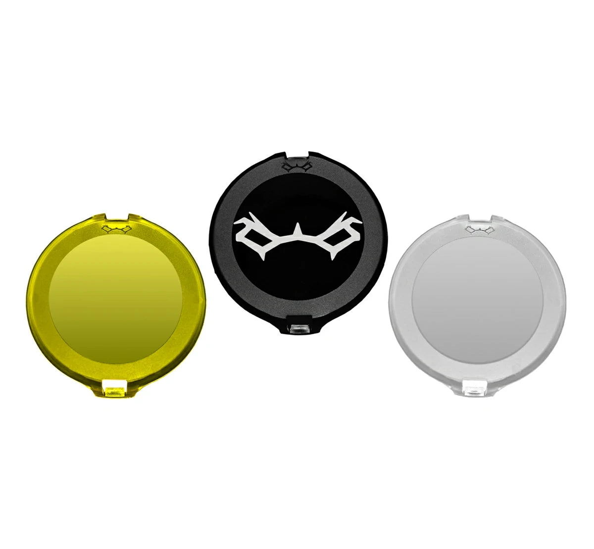 Maddog Auxiliary Light Filters Kit – Alpha / Rage–Lycan / Delta / Scout–Scout X (Clear, Yellow & Black Clip-On Caps)