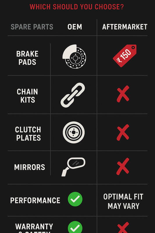 🔍 OEM vs Aftermarket Spare Parts: Is Original Always Better for Royal Enfield?