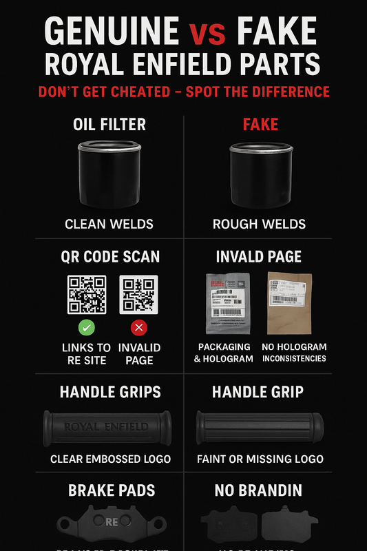 Genuine vs Fake Royal Enfield Spare Parts: How to Spot the Difference?
