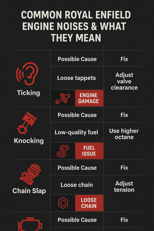 🛠️ Beginner’s Guide: Diagnosing Common Royal Enfield Engine Noises & Solutions