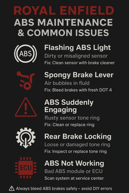 🛑 Guide to Royal Enfield ABS Brake Maintenance & Common Issues