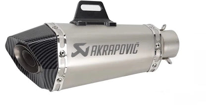 Akrapovic Universal Hexa Cut,Stainless Steel Slip On Exhaust Silencer 36-51 mm Muffler Pipe for All Bikes/Motorcycle (Black carbon tip)