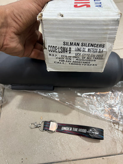 Silman Short Punjab Big Mouth 57mm Black Silencer for Classic 350 Reborn, Meteor 350 & Bullet 350 J-Series | LSM4-B