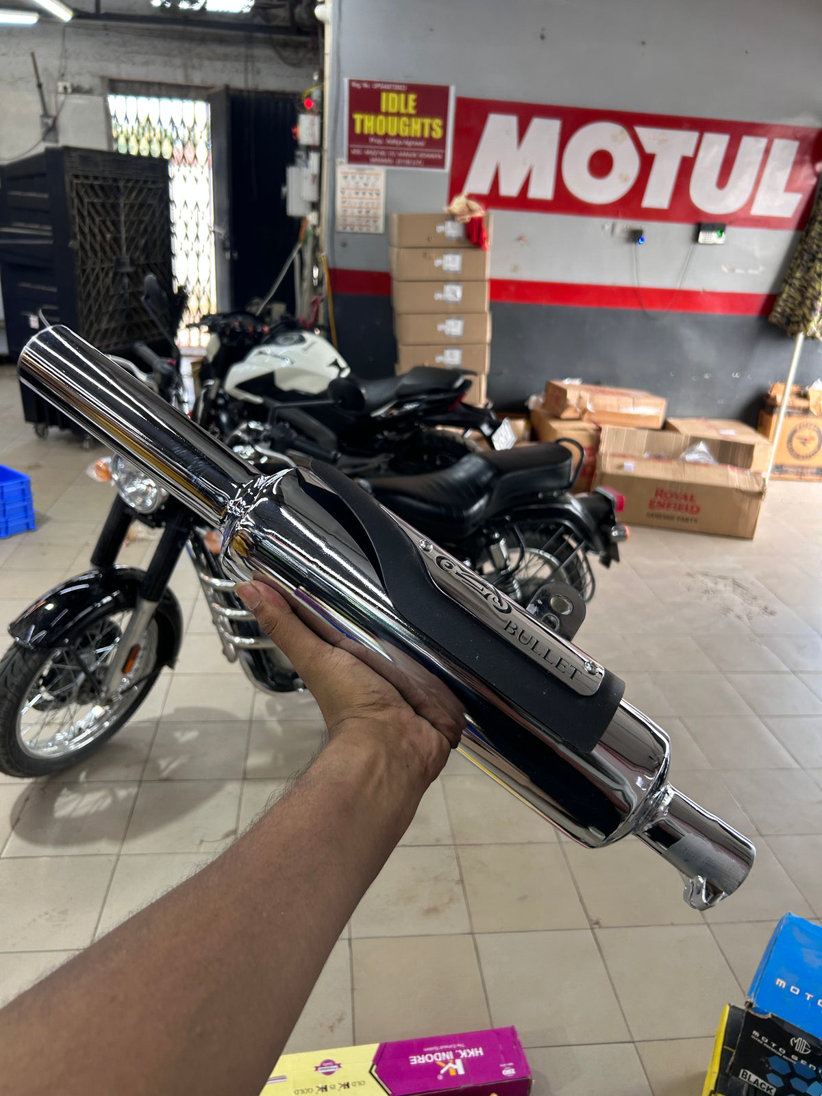 Silmen/Silman Indori Silencer with Plate – Direct Fit for Royal Enfield Meteor 350 & Classic Reborn 350 (J-Series)