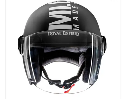 ROYAL ENFIELD MLG COPTER FACE LONG VISOR HELMET - MATT BLACK/DK