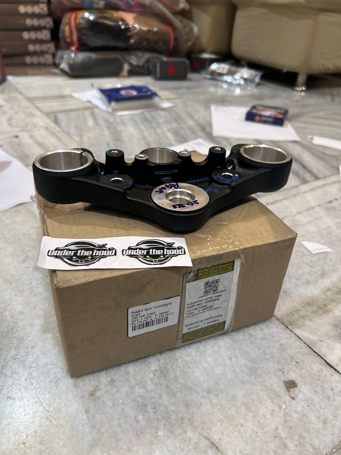 Royal Enfield 1100429/B – Top Yoke (J1D) Triple Clamp Upper Yoke | OEM for Meteor 350 (J-Series)