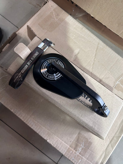 Royal Enfield Black Tapered Bar-End Mirror Pair – 350 & 650 Models KXA00281