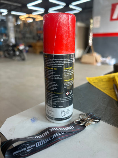 Royal Enfield Essentials Helmet Cleaner Spray – 125ml (33081205) | Anti-Bacterial Interior Foam & Padding Deodorizer for All Bike Helmets