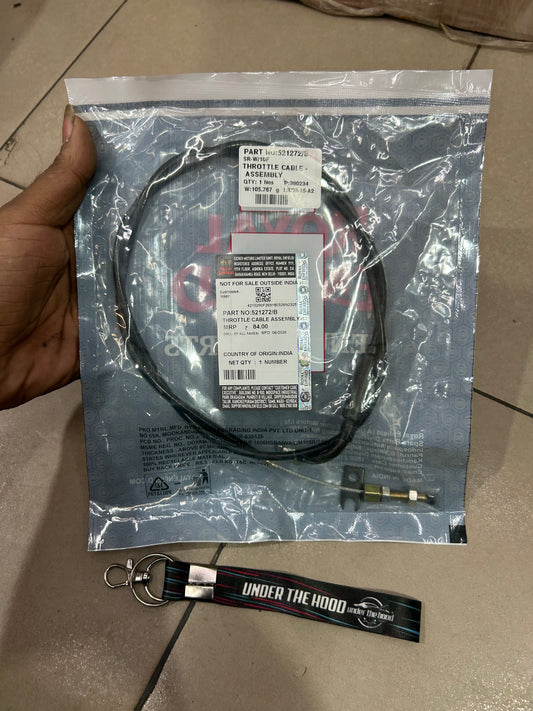 Royal Enfield Throttle Cable Assembly (Single Accelerator Cable) – 521272/A (Repl. 521272/B) – Thunderbird KS (CDI 2004 / TCI 2005) & Thunderbird ES (2005) OEM