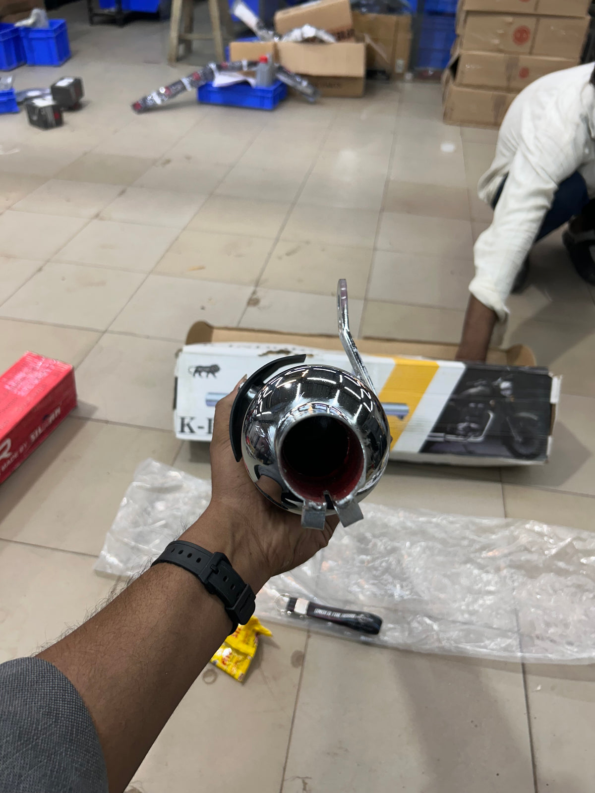 Silmen/Silman Indori Silencer with Plate – Direct Fit for Royal Enfield Meteor 350 & Classic Reborn 350 (J-Series)