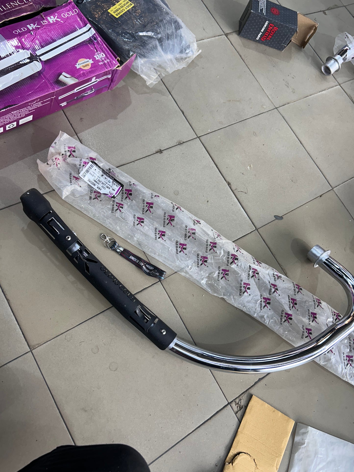 HKK Indore HKMB6C Dual-Sensor Long C Bend Pipe for Royal Enfield J-Series 350