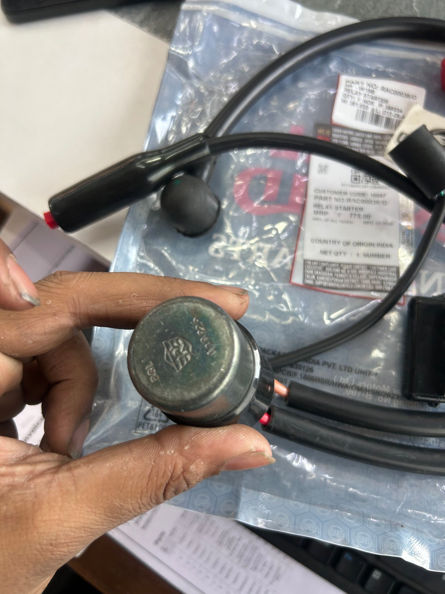 Royal Enfield Starter Relay – RAC00036/D (BS4 Models) | Genuine OE Replacement