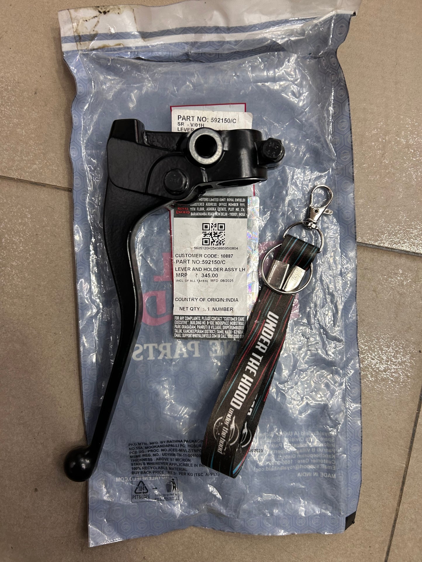 Royal Enfield 592150/C – Genuine Left Side Lever and Holder Assembly (Clutch) – Classic 350, Bullet 350, Electra, Standard, Thunderbird – UCE Models