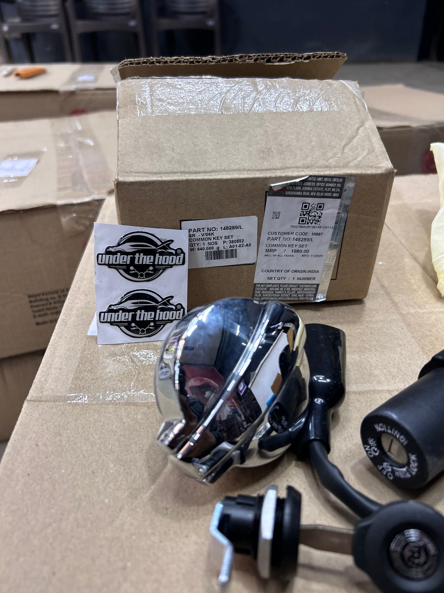 Royal Enfield 148289/L – Genuine Common Lock Set for Interceptor 650 & Continental GT 650 (Ignition + Tank + Seat + Tool)