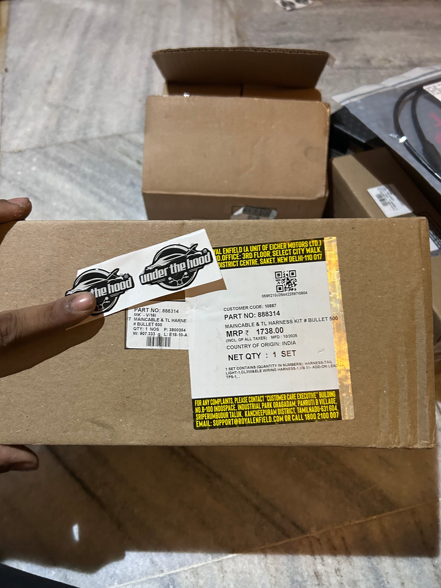 Royal Enfield 888314 – Main Cable & Tail Light Wiring Harness Kit for Bullet 500 BS3 (UCE) – Genuine OEM