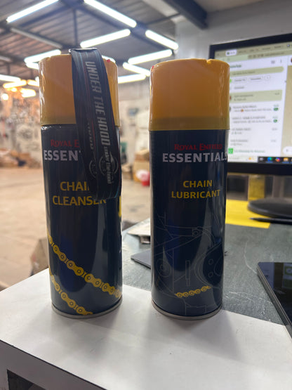 Royal Enfield Essentials Chain Lube & Chain Cleaner 500ml – Genuine OEM Chain Care Combo for All Royal Enfield & Other Bikes