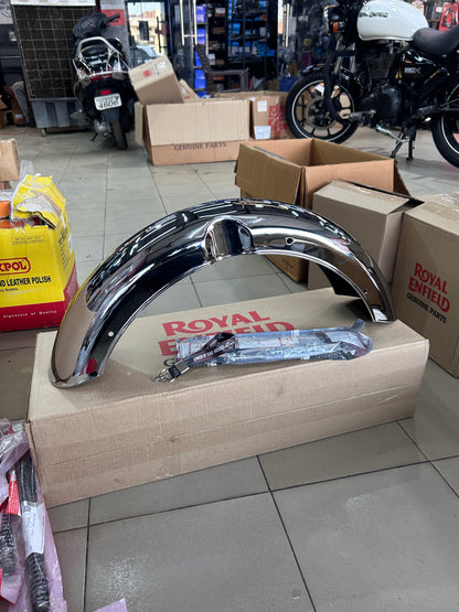 Royal Enfield Old Bullet 350 Plated Front Mudguard Kit Assembly 888494
