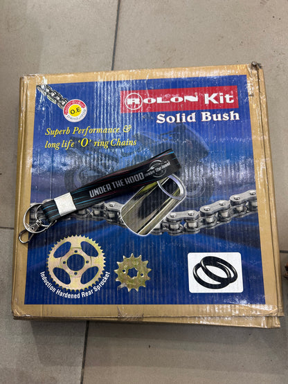 Rolon HPOR F396 High Performance Brass Chain & Sprocket Kit for Bajaj Pulsar F250 / N250 (R520HPORC 110L / 15T / 44T)