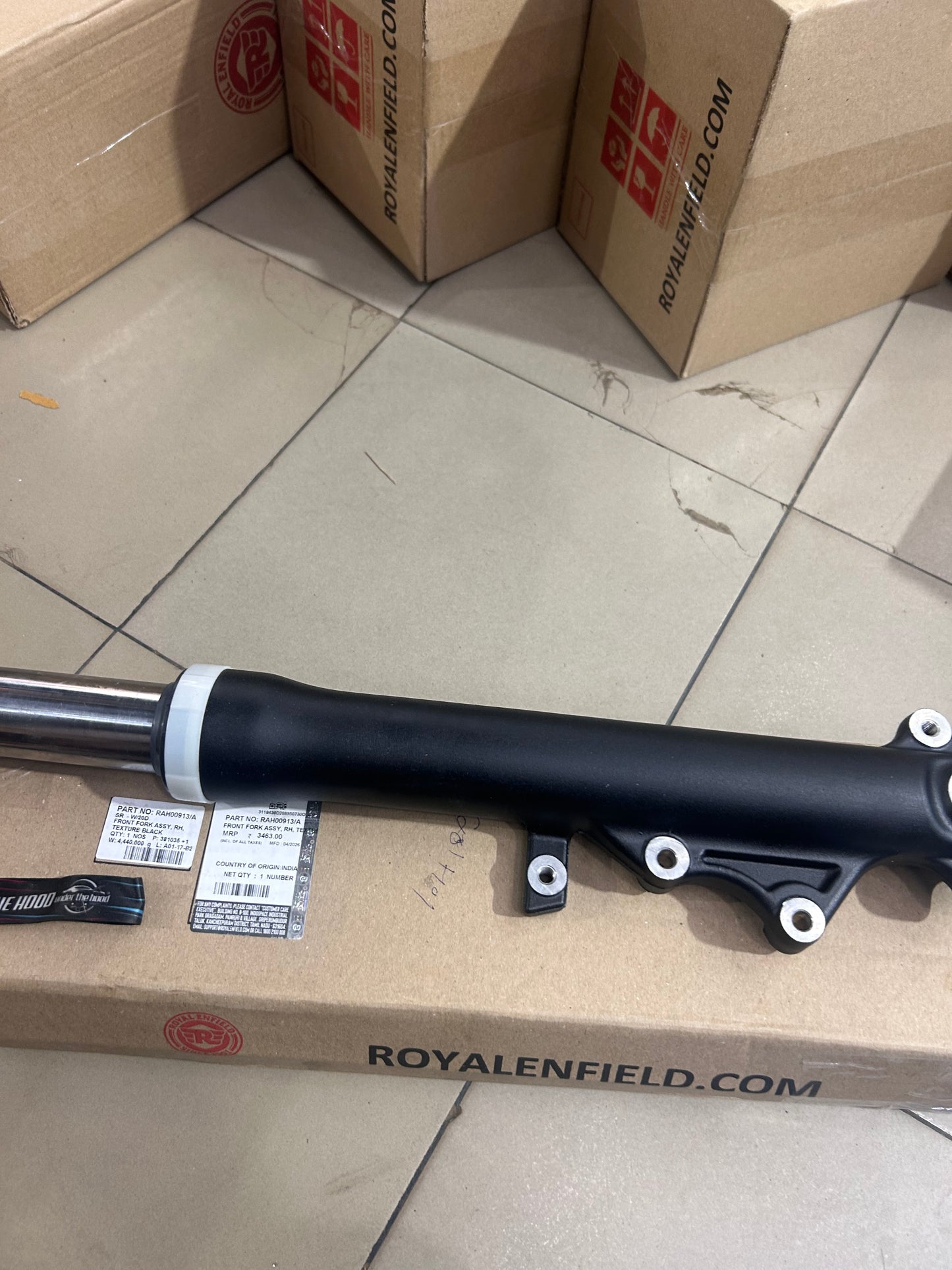 Royal Enfield Classic 350 Reborn RH Front Fork Assembly Texture Black RAH00913/A