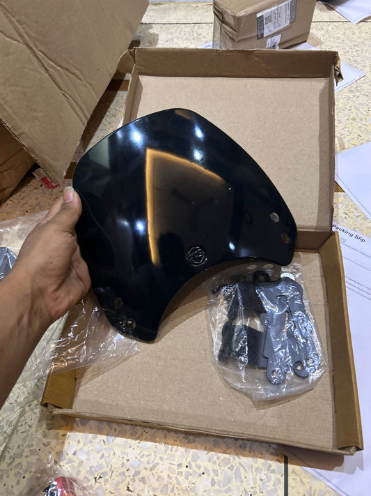 Smoke Visor with Bracket for Royal Enfield Hunter 350 – Stylish Wind Deflector