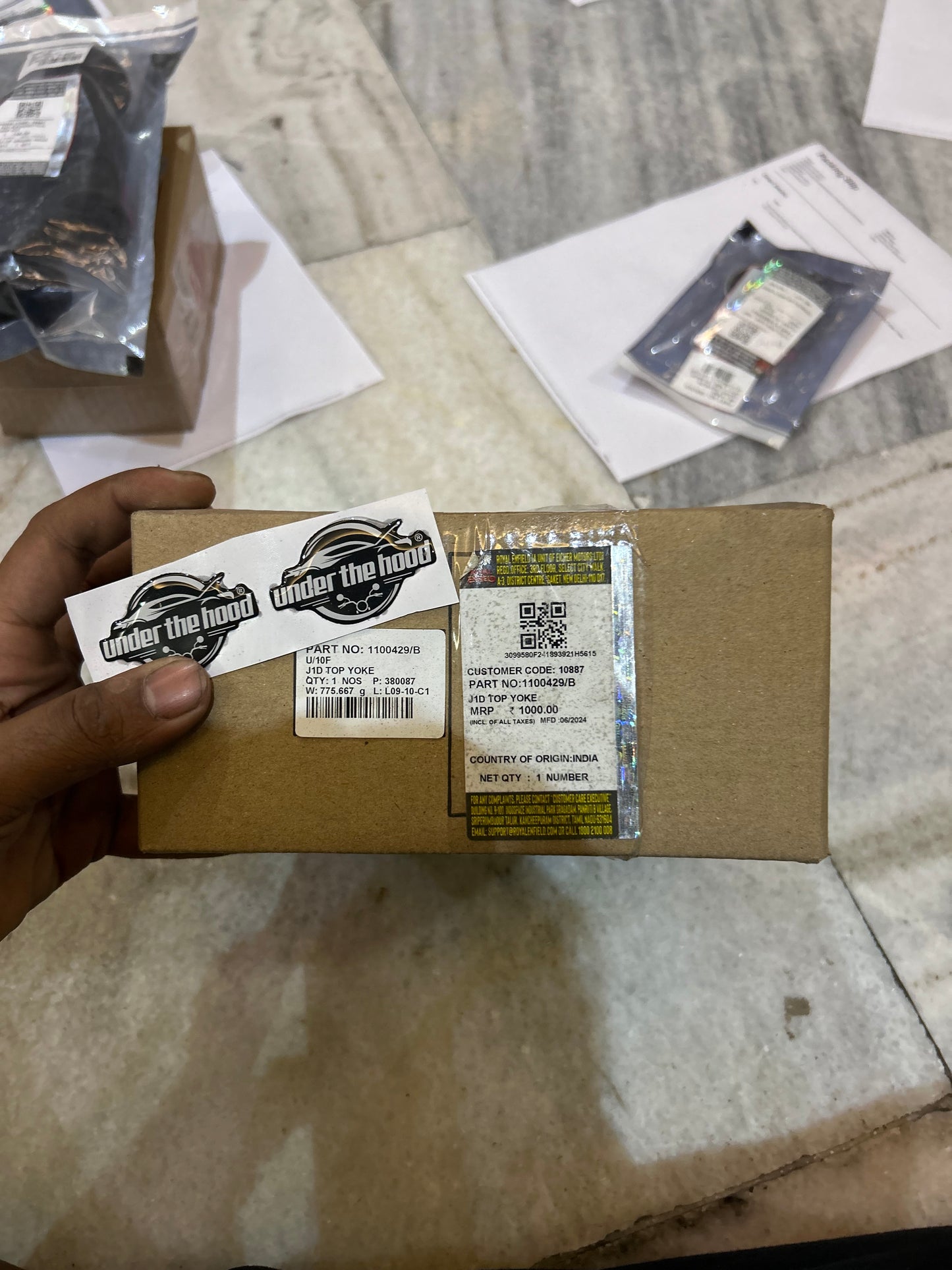 Royal Enfield 1100429/B – Top Yoke (J1D) Triple Clamp Upper Yoke | OEM for Meteor 350 (J-Series)
