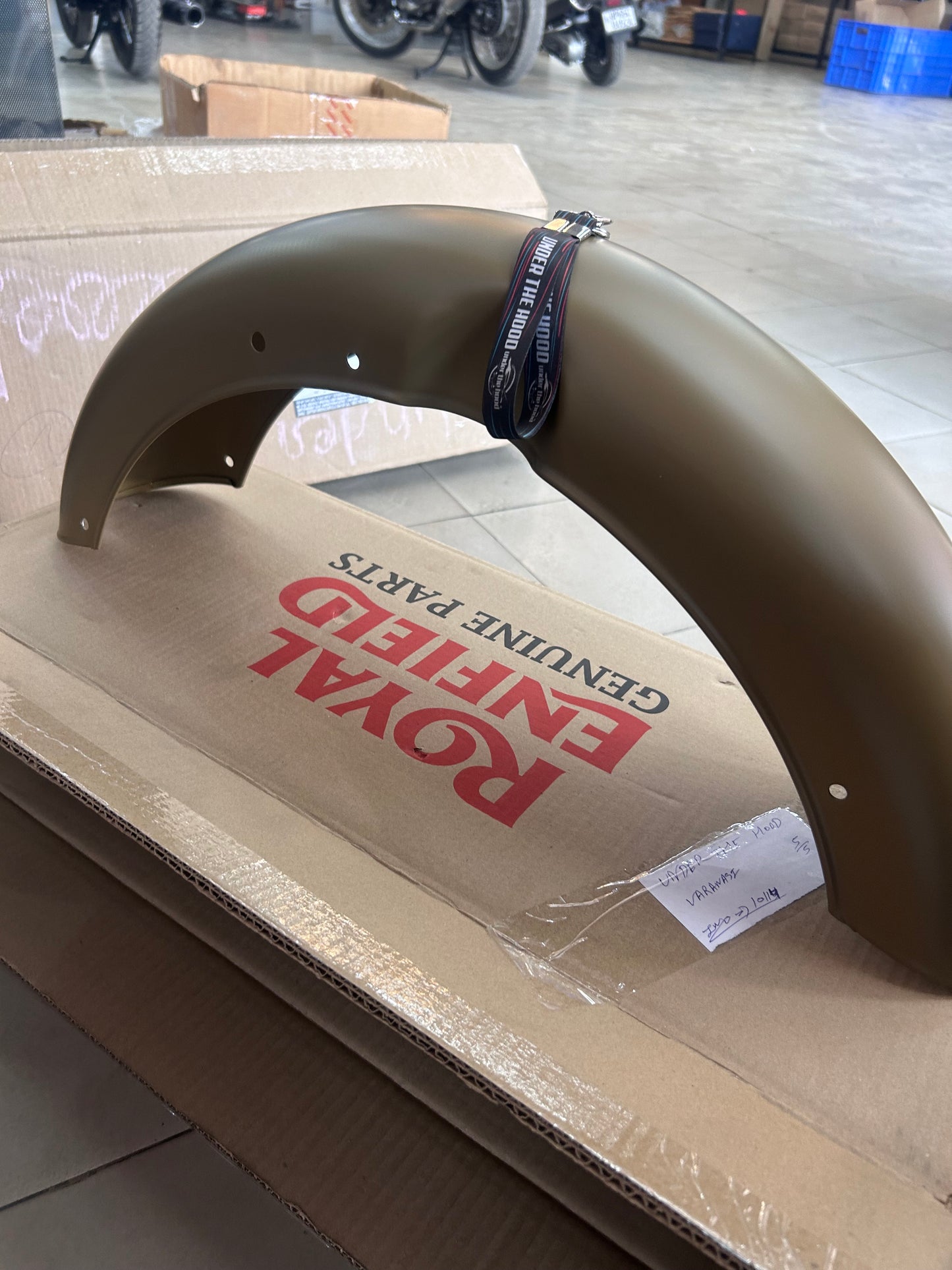 Royal Enfield 873001 Front Mudguard (Desert Storm) | Classic Desert Storm / Classic 500 UCE Fender – Genuine OEM