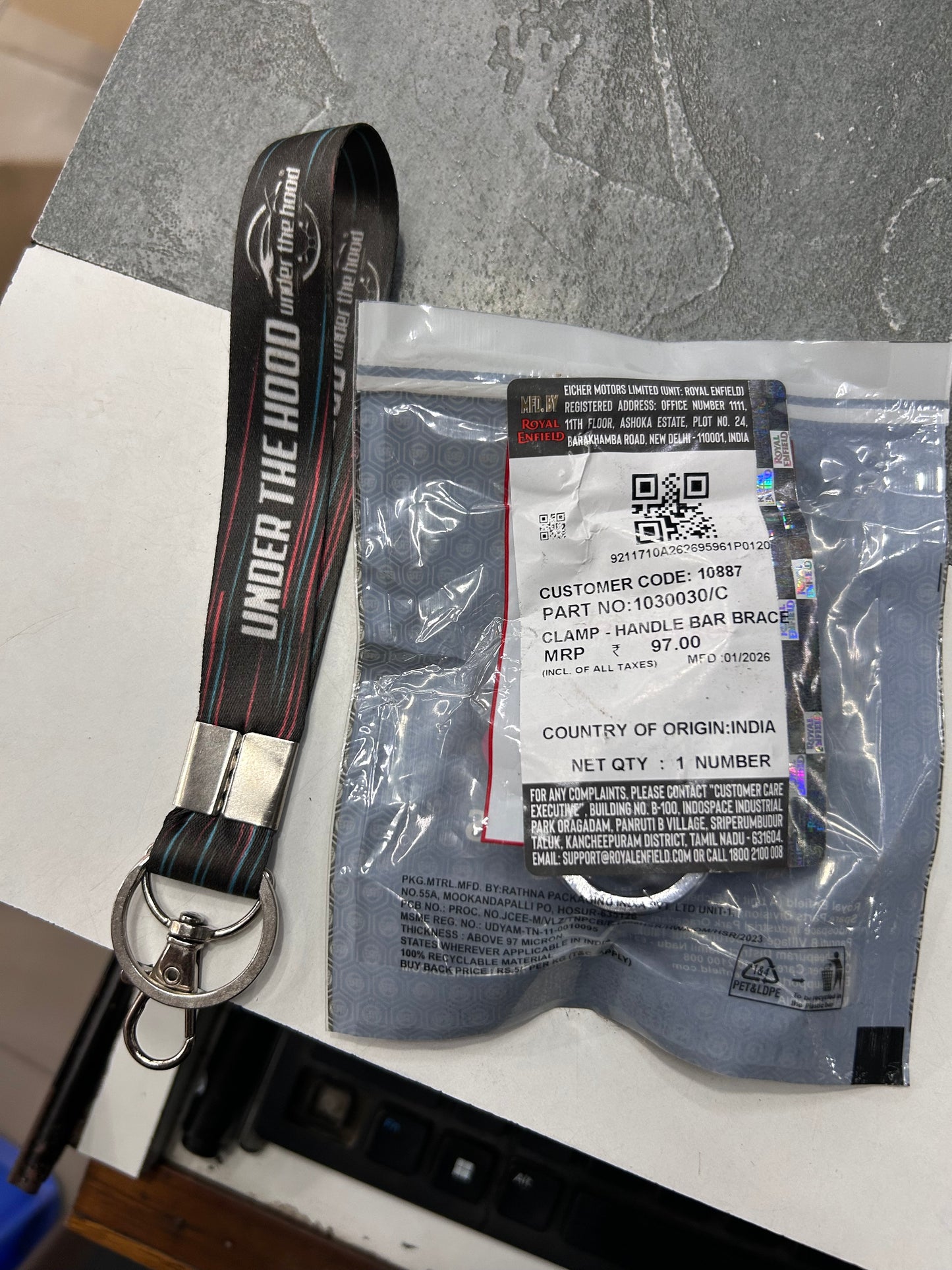 Royal Enfield 1030030/C Clamp – Genuine Handle Bar Brace Mount for Interceptor 650 2 Pcs