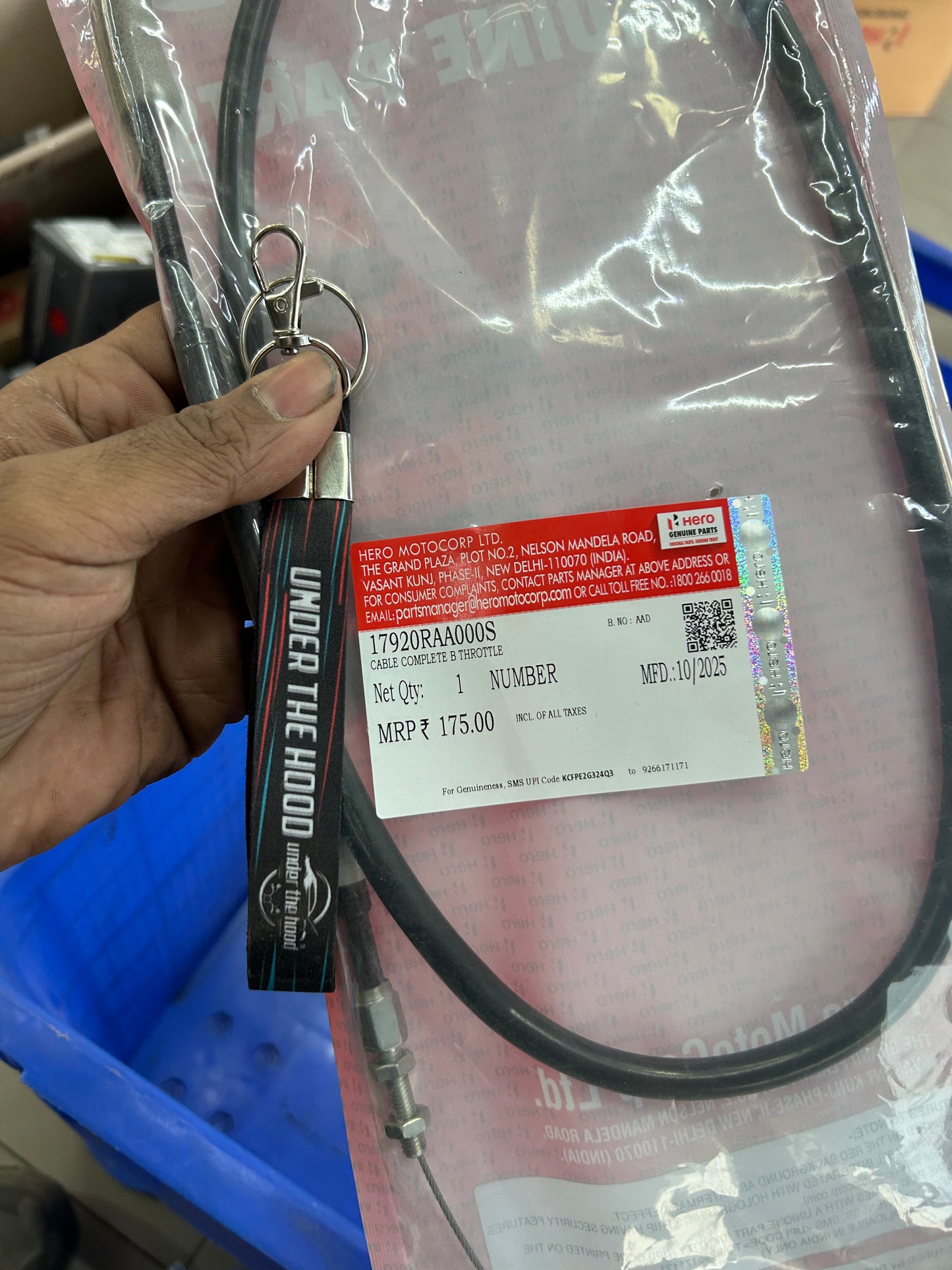 Hero Throttle Cable Set (17910RAA000S & 17920RAA000S) – Genuine OEM for Hero Mavrick 440 & Harley-Davidson X440