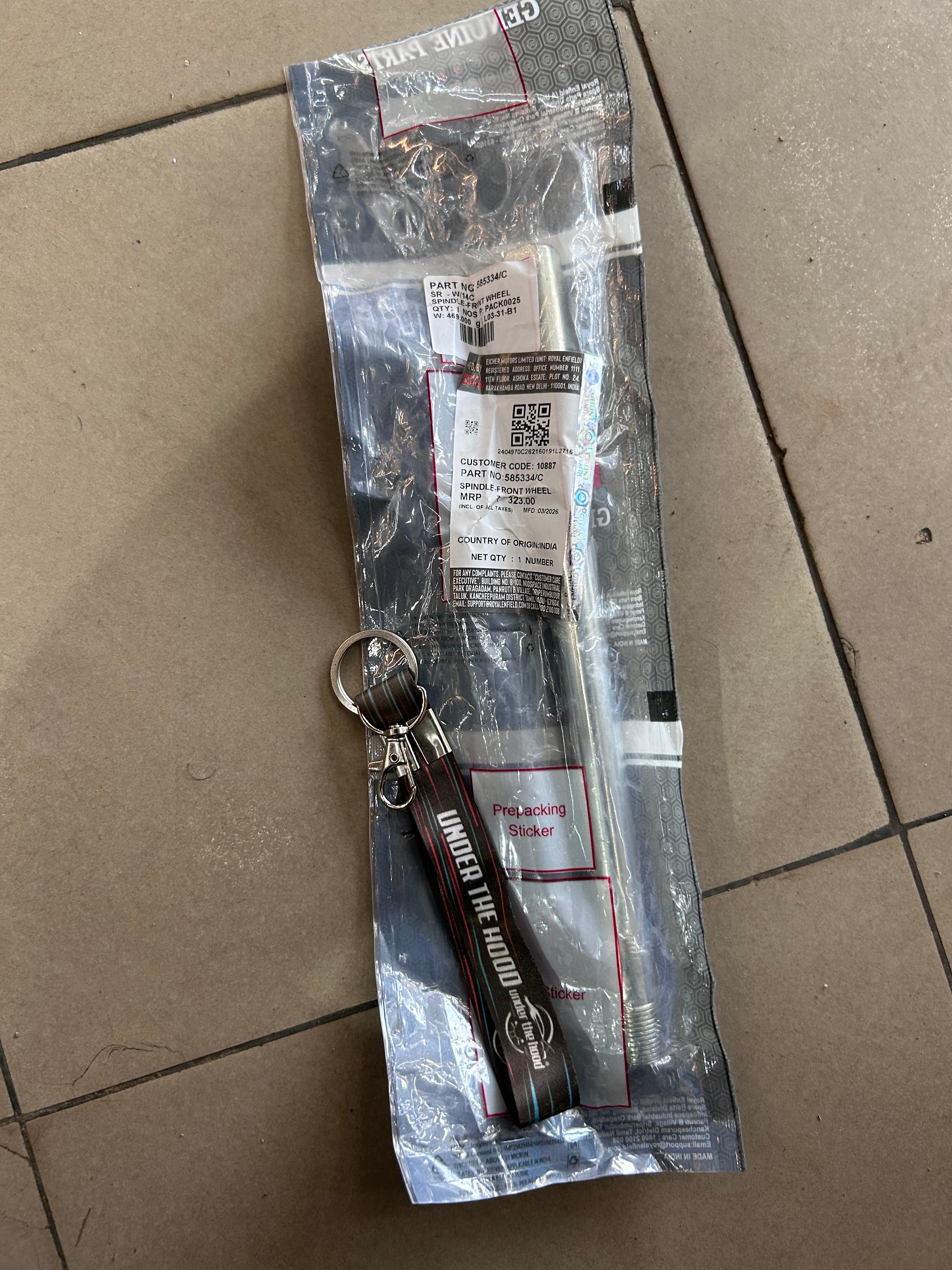 585334/C Front Wheel Spindle (Axle) – Interceptor 650, GT 650, GT