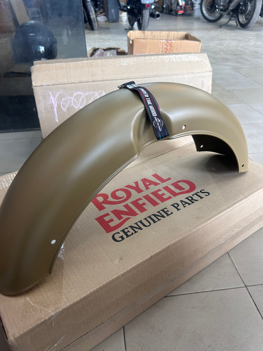 Royal Enfield 873001 Front Mudguard (Desert Storm) | Classic Desert Storm / Classic 500 UCE Fender – Genuine OEM
