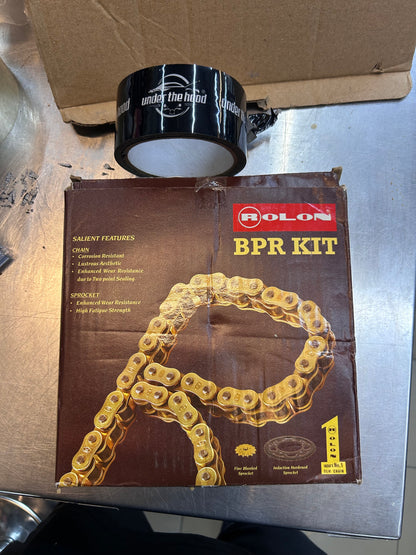 Buy Rolon Brass Chain & Sprocket Kit (KIT BSORC CL272) for Royal Enfield Thunderbird 350, Classic 350 UCE (Double Disc / Gunmetal Grey / Signals).