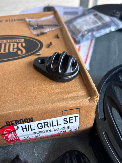 Sampda H/L Grill Set for Royal Enfield Classic 350 Reborn / New Standard – LED Indicator Model or Halogen Indicator Model