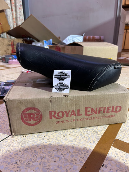 Royal Enfield 1990605 Black Touring Rider Seat — OEM Comfort Seat for Classic 350/500 UCE (pre-Sep 2021)
