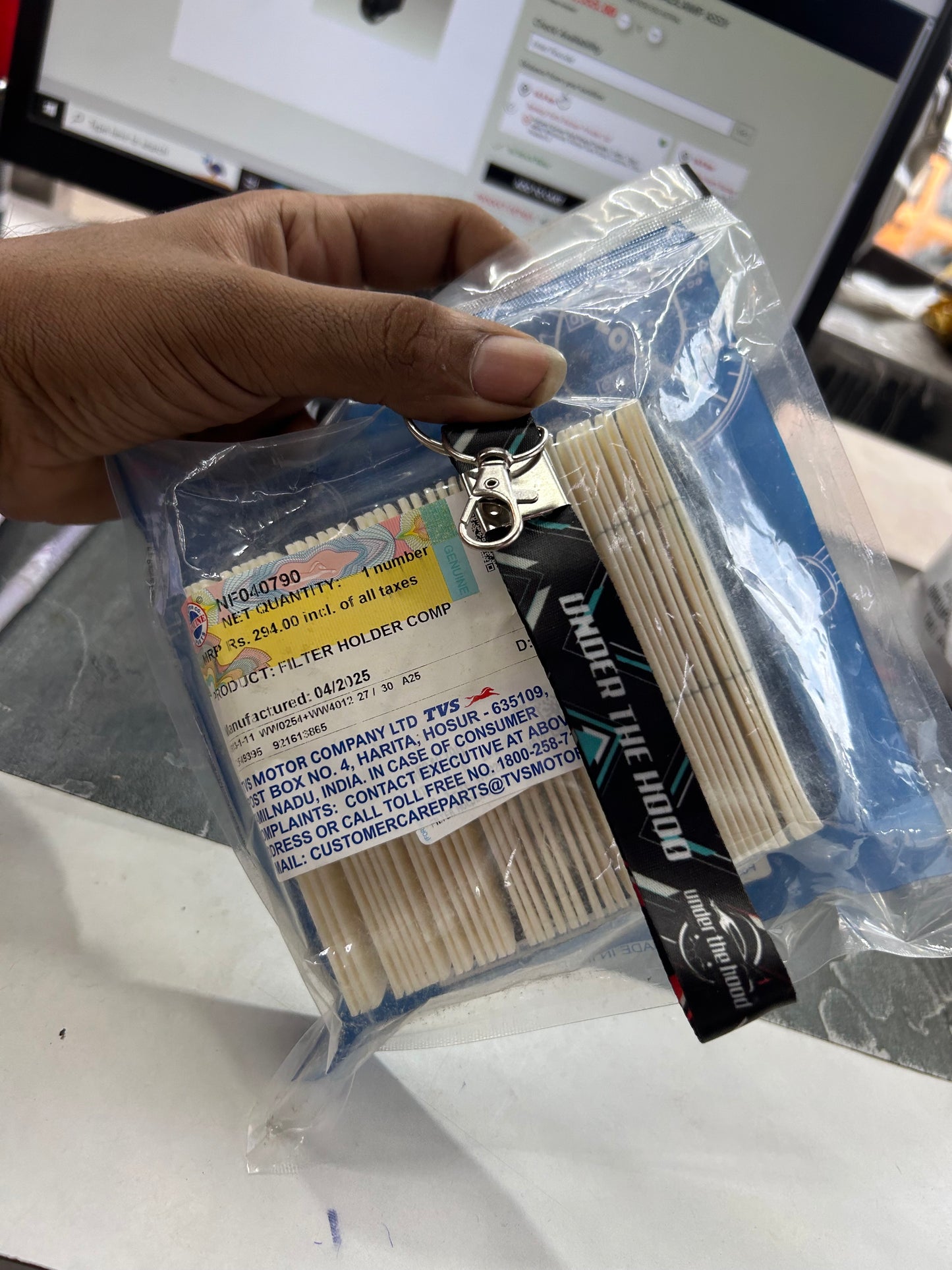 TVS Ronin 225 Air Filter (Filter Holder Comp) – Genuine OEM Part NF040790