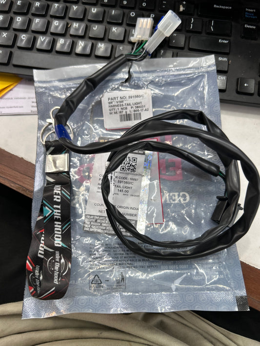 Royal Enfield Harness – Tail Light (Rear Lamp Wiring Loom) — Classic 350/500 UCE, Bullet 500 Euro 3/Euro 4 (plus select Classic 500 BS4 variants) — 591560/C | Genuine OE