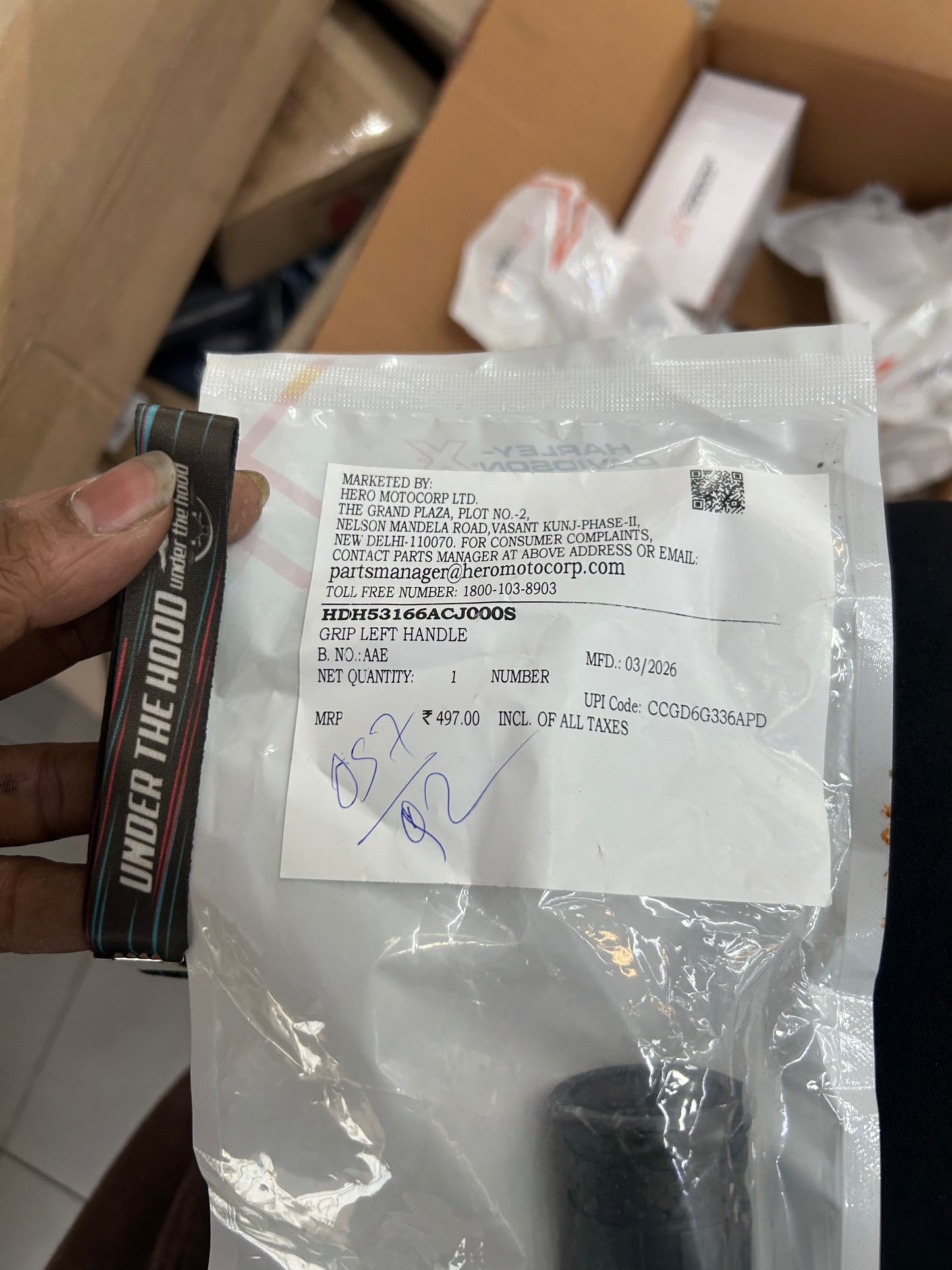 Hero Genuine Grip Left Handle (Clutch Side) – HDH53166ACJ000S | Mavrick 440 | Harley-Davidson X440