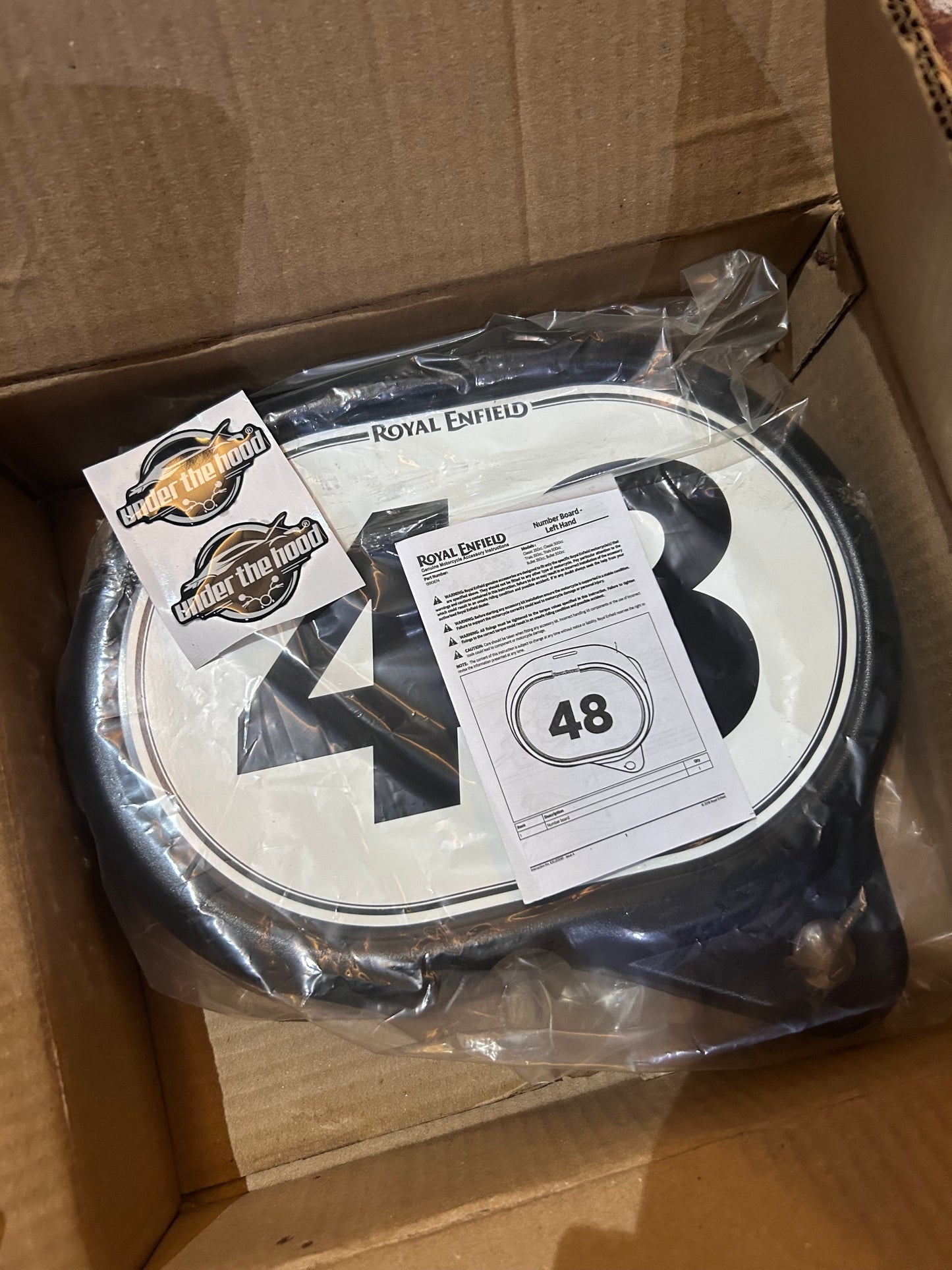 Royal Enfield 1990674 Left Hand Number Board (Black, ABS) — OEM Side Panel Number Board