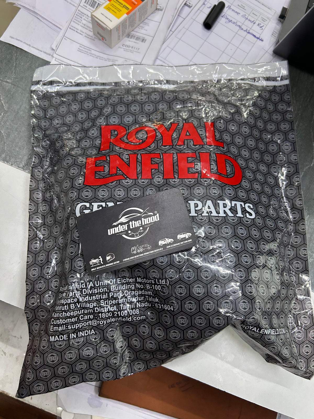 Genuine Royal Enfield 592610/C Resonator Mounting Bracket – Bullet 350 UCE (KS/ES) & Electra 350 UCE (ES)