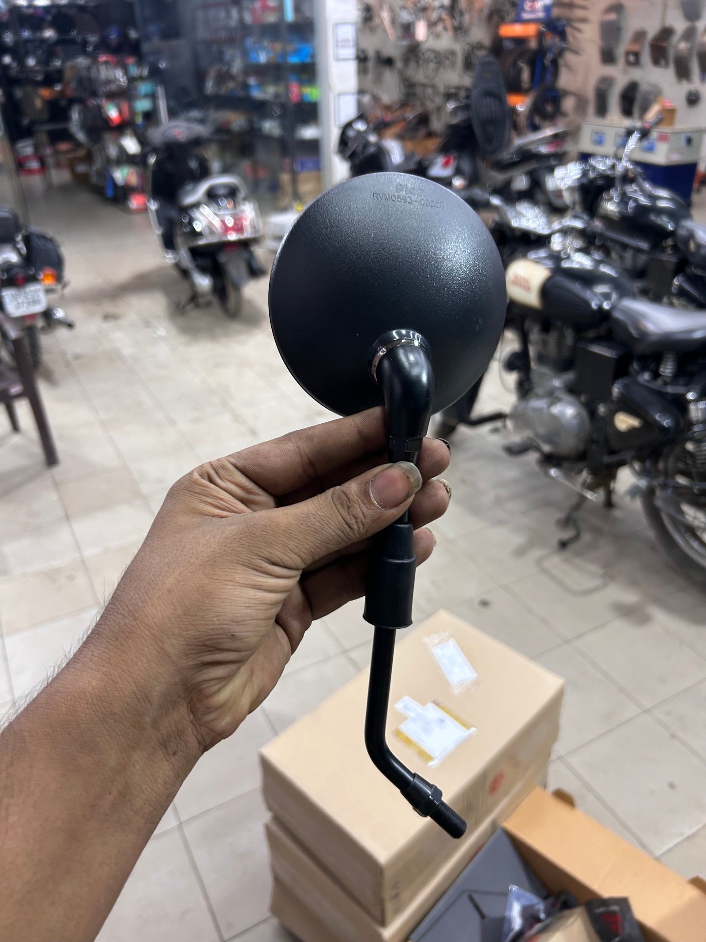 FIEM Chrome Rearview Mirror Set for Royal Enfield – OEM Left & Right Options