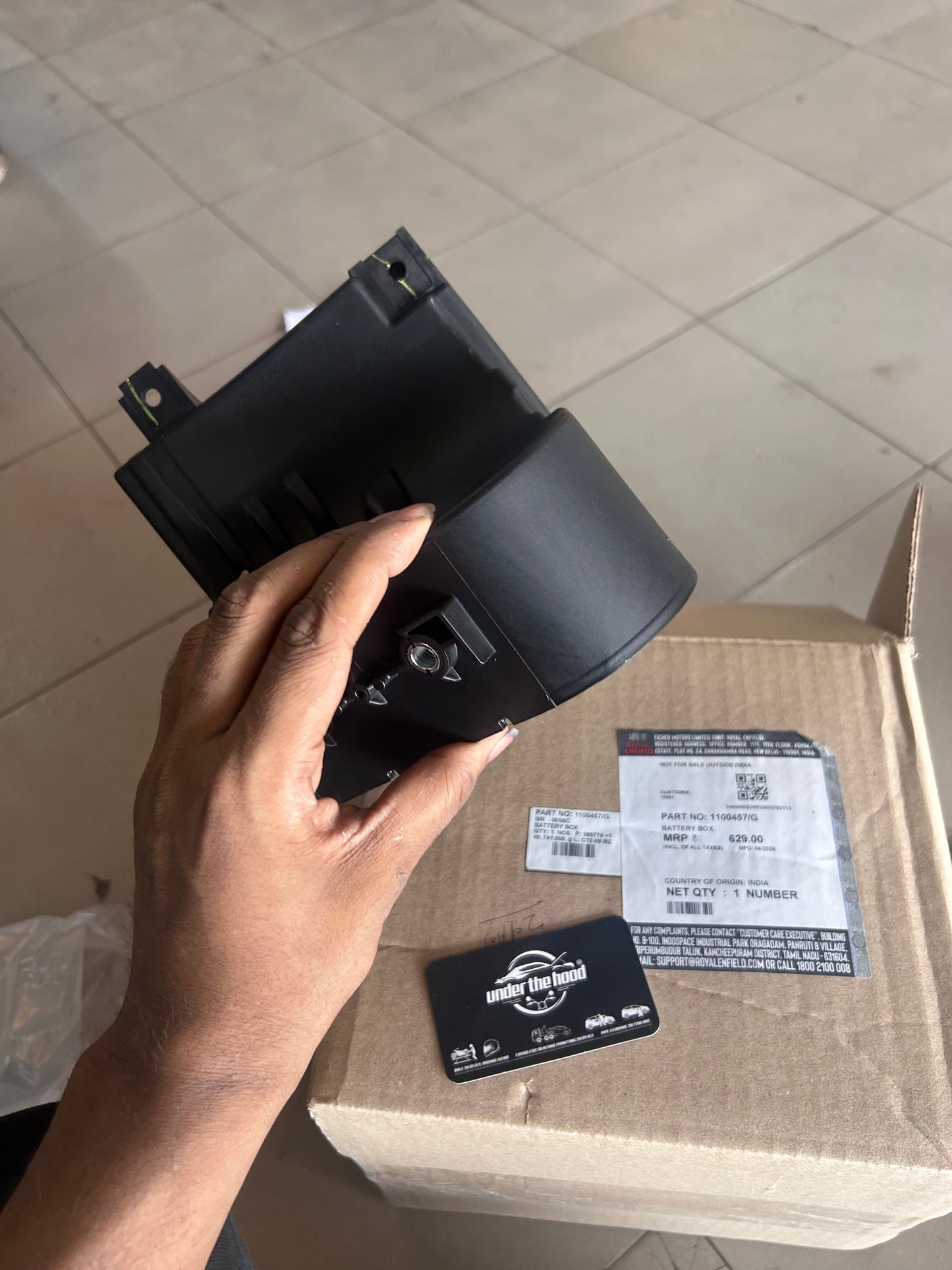 Royal Enfield Battery Box (Battery Case) for Classic 350 Reborn & New Bullet 350 | 1100457/G | Genuine OEM